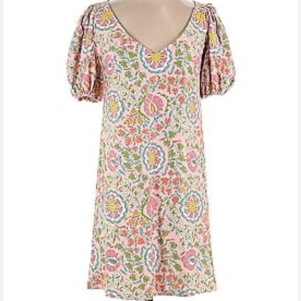 Smith and Quinn Floral  Pink Puff Sleeve Top